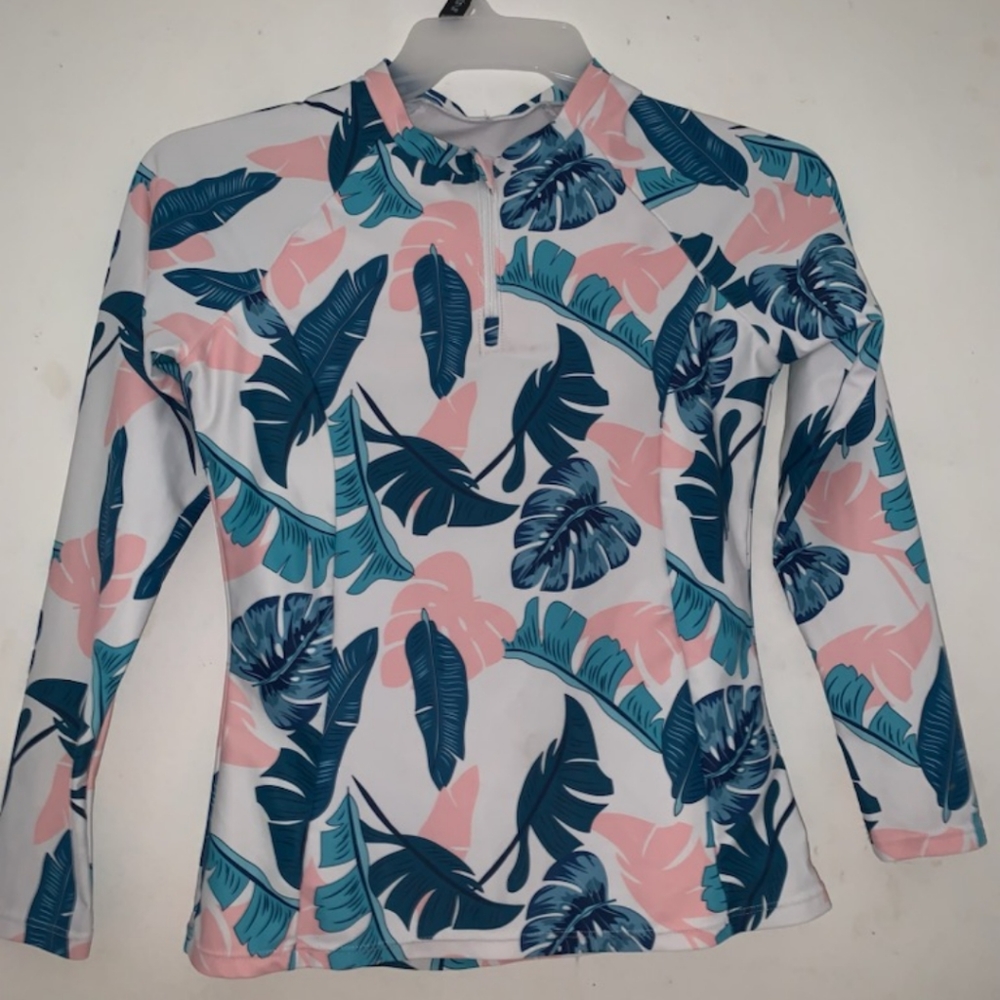 Size‎ Small Tropical Print Rash Guard - Picture 3 of 4